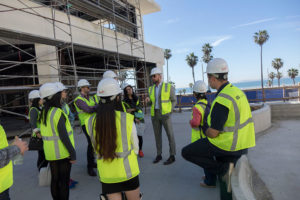 USC Price students tour a local real estate development project.