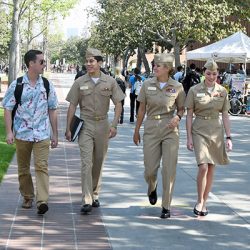 Navel Officers on campus