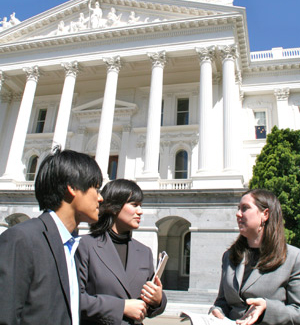 Students in front of the Capital building