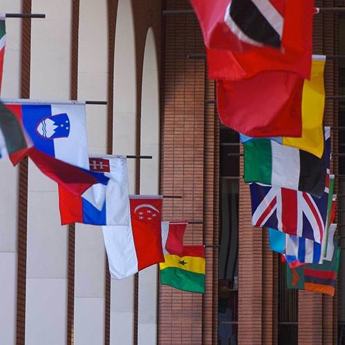 VKC international flags at USC