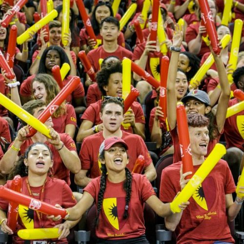 USC students at a sports game