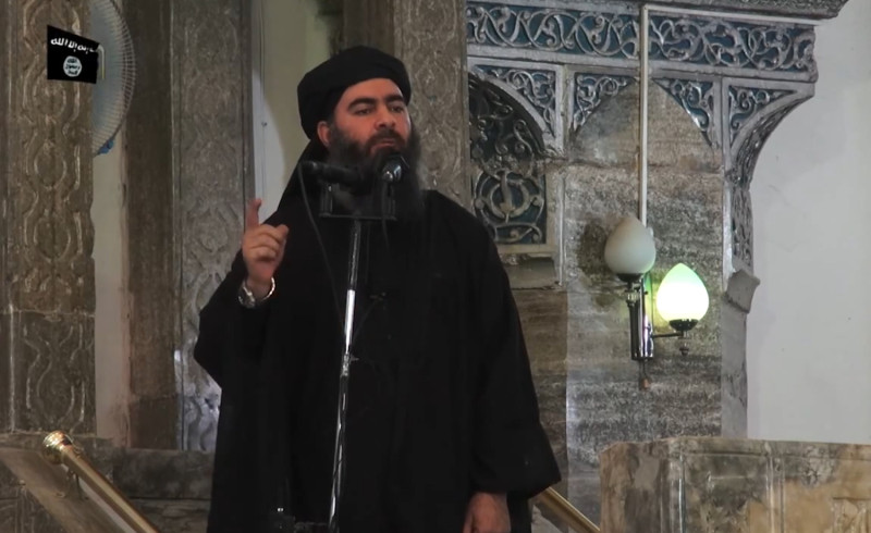 An image grab taken from a propaganda video on July 5, 2014 that allegedly shows the leader of the Islamic State militant group, Abu Bakr al-Baghdadi.
