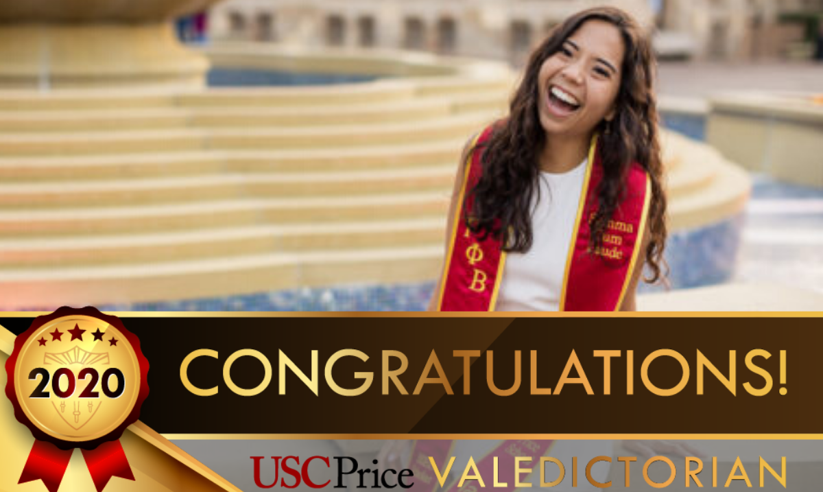Dani Morales Named USC Price Valedictorian USC Sol Price School of