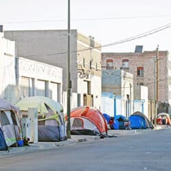 Homeless encampment in Los Angeles