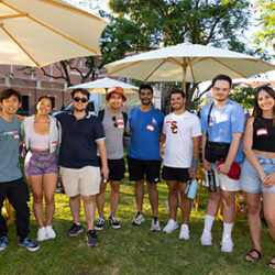 group of students at the Price Welcome Back BBQ