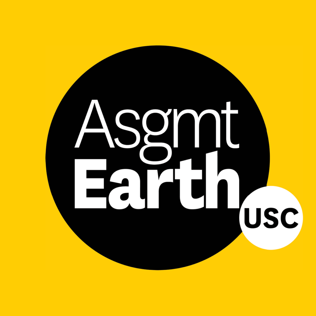 Black and yellow graphic reading :Asgmt Earth USC