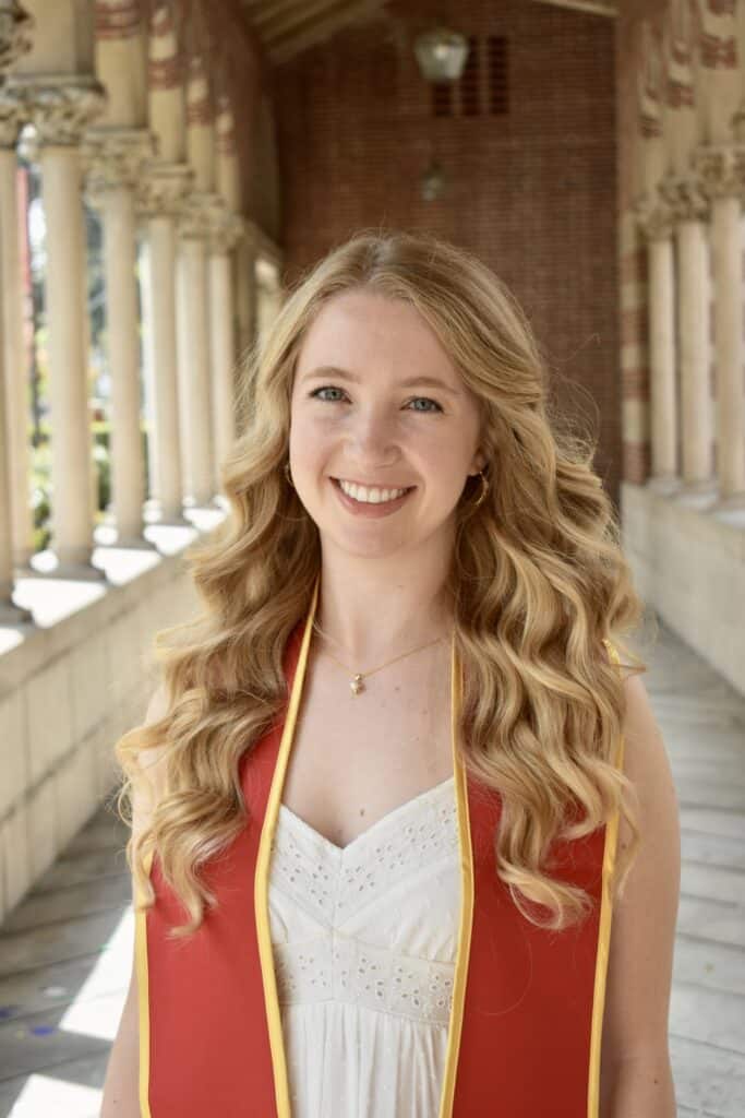 Sabrina Panfil headshot on USC campus