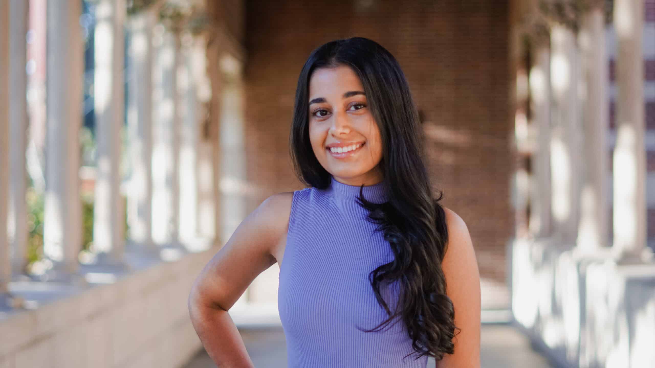 Manushri Desai on USC's campus.