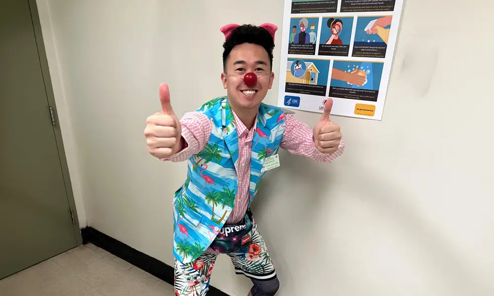 Phong Doozy dressed as a clown