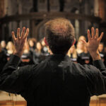 A choir conductor