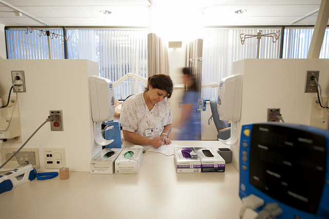 Ambulatory care works in a hospital.