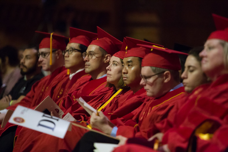 Doctoral students at Commencement.