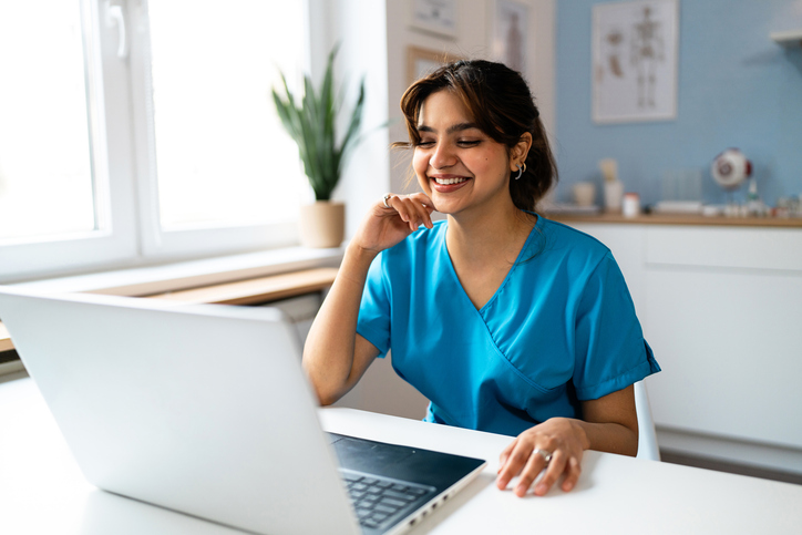 Female health care student
