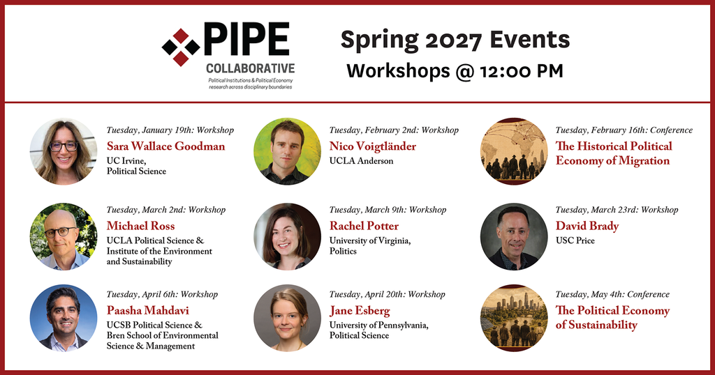 Spring 2027 Events - Workshops at 12pm